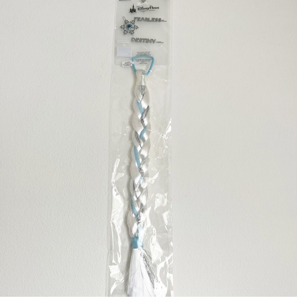 NWT Disney Parks Elsa Frozen Hair Accessory Set Ponytail Braid Barrettes Sparkle